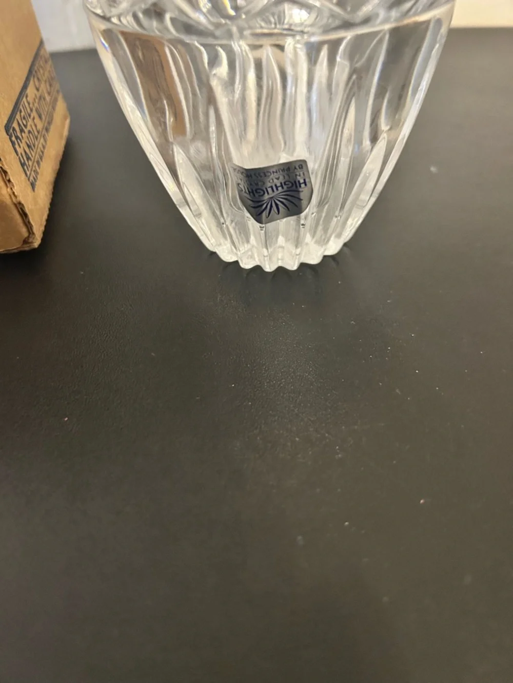 Nib Vintage Princess House “Candelite Vase Lead Crystal #872